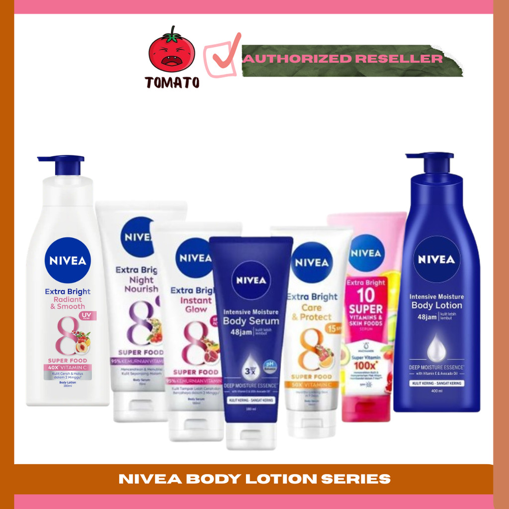 NIVEA Body Serum Extra Bright Handbody UV Lotion Superfood-Body Lotion Serum
