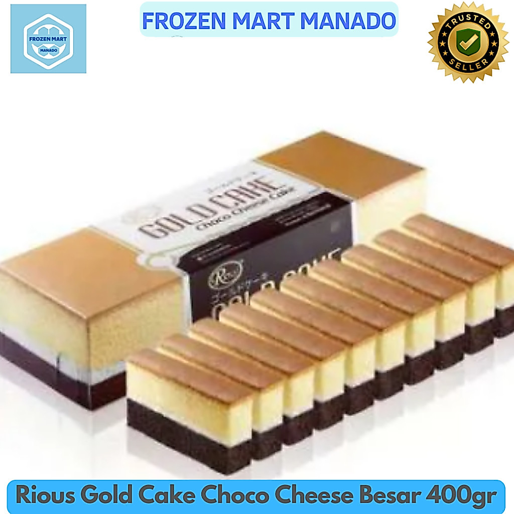 Rious Gold Cake Choco Cheese Besar 400gr - Frozen Mart Manado (Frozen Food Manado)