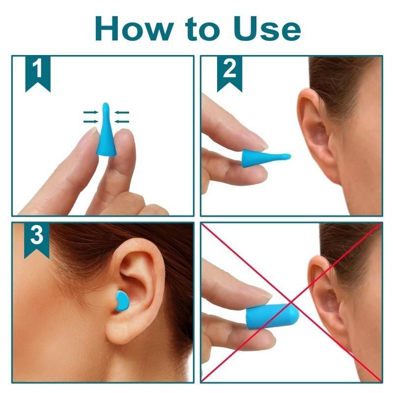 READY 60/120pcs Earplugs Tidur Peredam Suara Busa Penutup Telinga Anti Bising