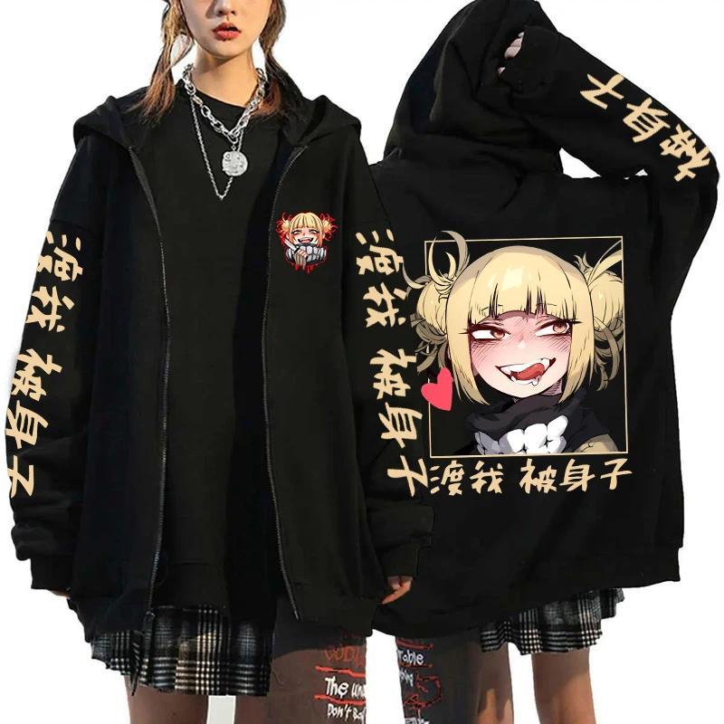 Jaket hoodie Himiko Toga Anime Cosplay Hodie Loose Zipper trendy