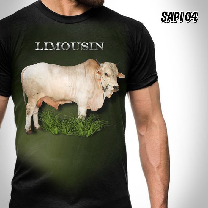 Baju Kaos SAPI KURBAN Kaos Gambar SAPI Hewan Qurban Idul Adha Sapi SUPER Limosin S-2XL