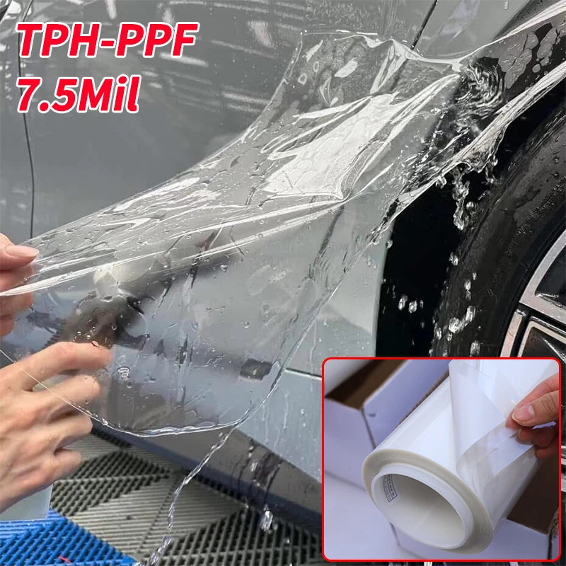 Film Pelindung Cat Mobil Transparan PPF 7.5mil TPH, Stiker Anti Gores, Aksesoris yang Dapat Diperbai