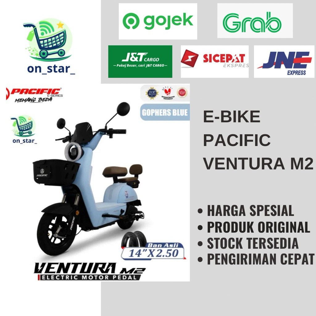 SG SEPEDA LISTRIK PACIFIC VENTURA M2 VENTURA M6 RUBICK RAVENA EBIKE PACIFIC VENTURA M2