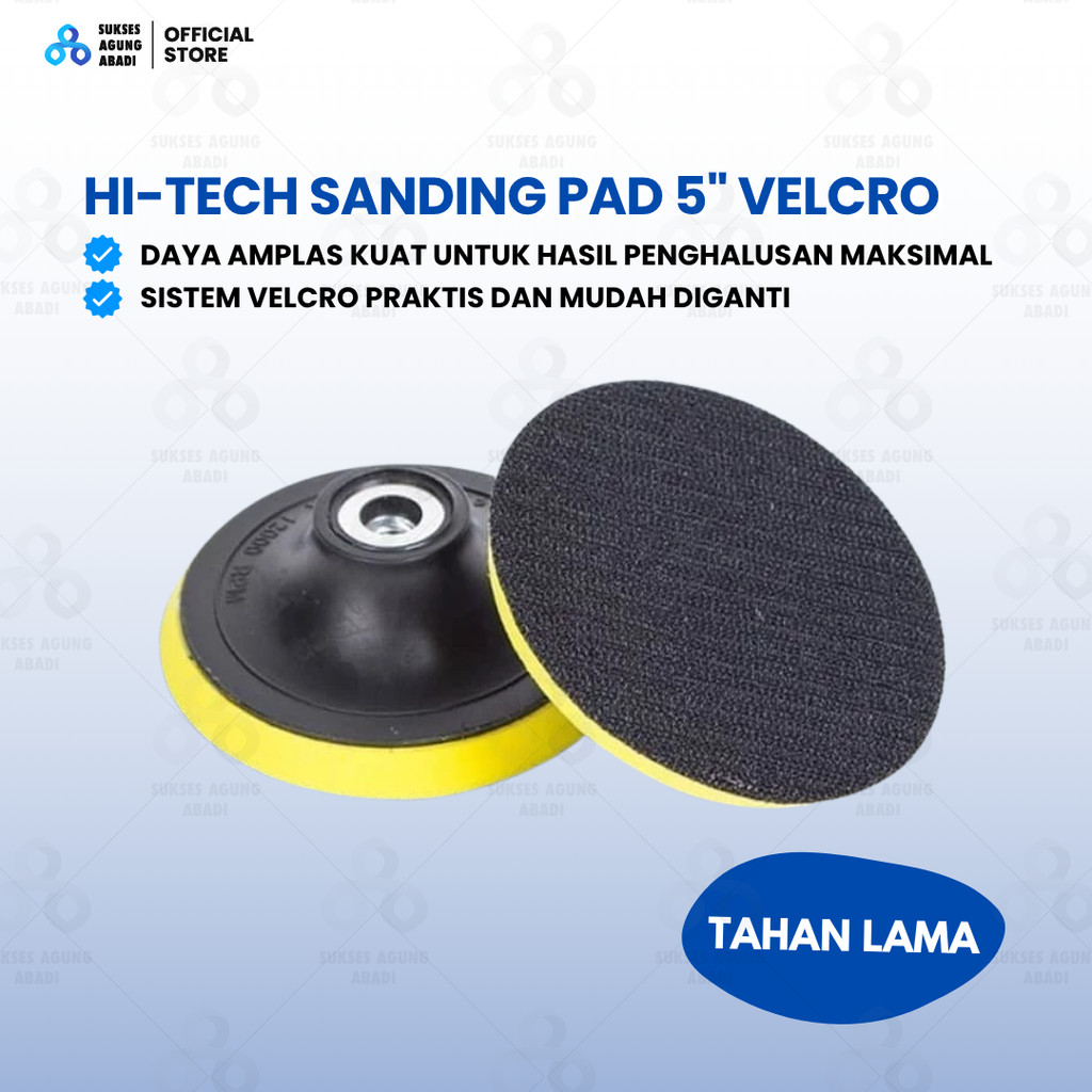 Sanding Pad 4" Velcro - Tatakan Amplas Tempel / Polishing Pad Mesin Gerinda
