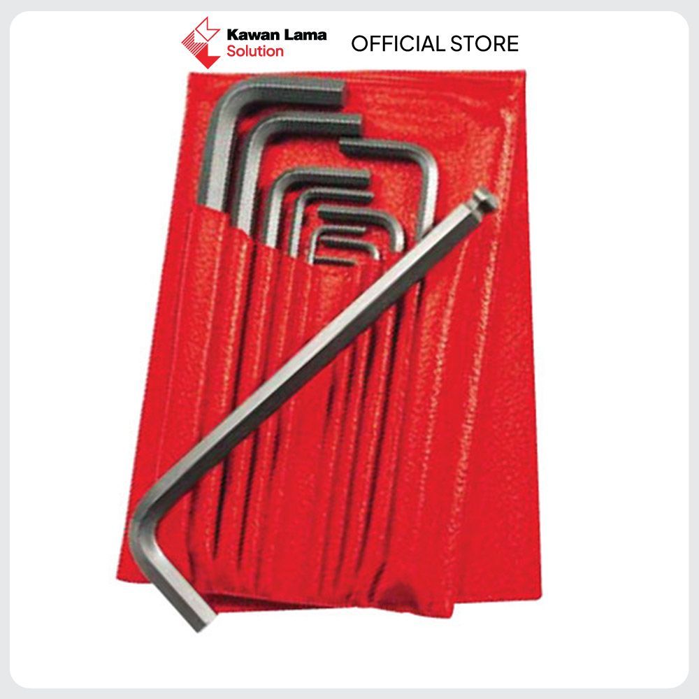 KLSOL Facom Kunci L Hexagonal 2-10 mm 82H.Jl10 Set 10 pcs Allen Key Imbus Set Hex Key Alat Baut