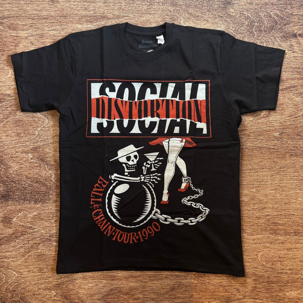 KAOS BAND OFFICIAL SOCIAL DISTORTION - BALL AND CHAIN TSHIRT ORIGINAL MERCHANDISE