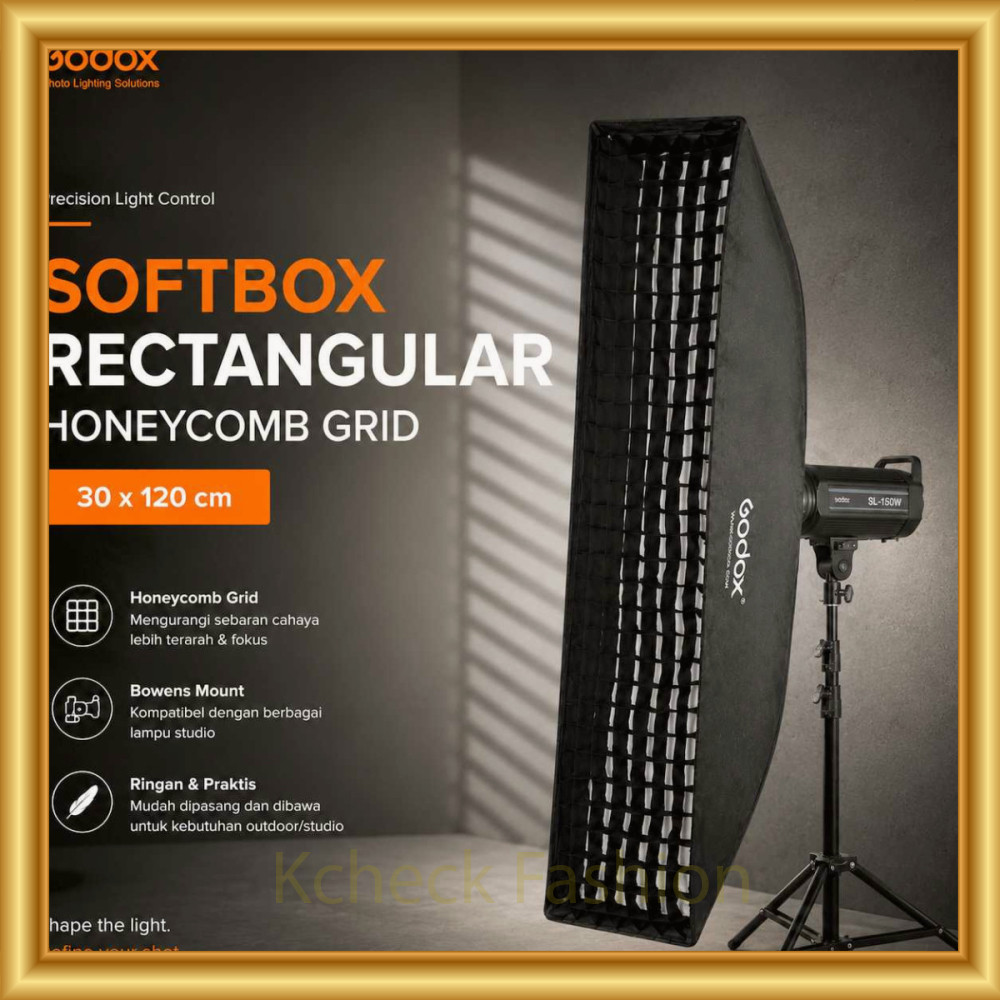 Softbox Rectangular Honeycomb Grid 30x120cm CM077