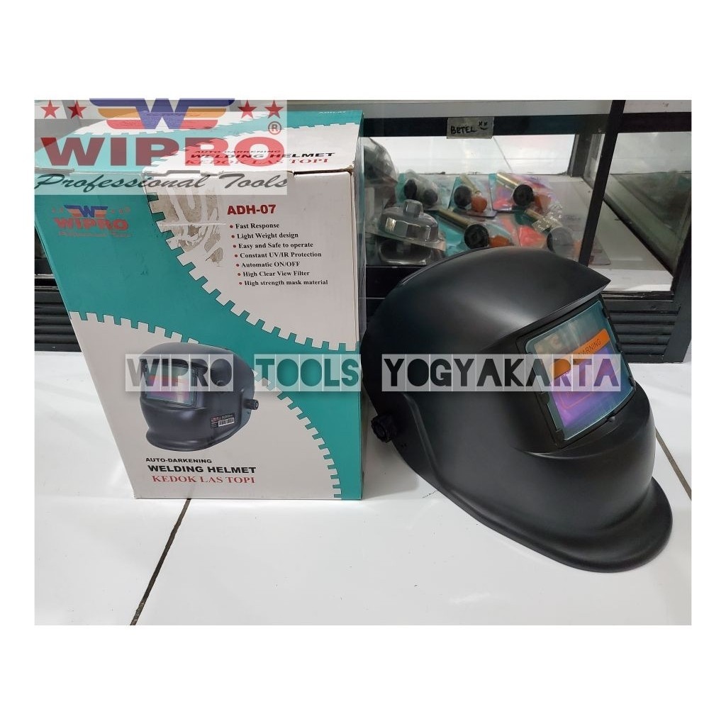 Wipro Kedok Las Otomatis ADH-07 / Helm Las Otomatis Auto Darkening / Welding Helmet / Topeng Kacamat
