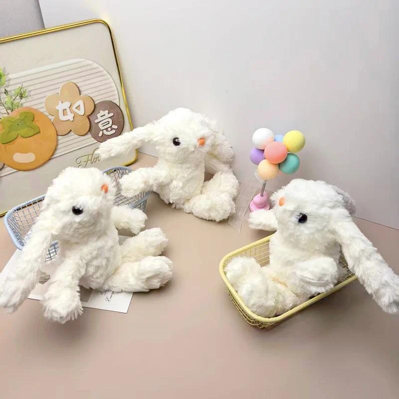Premium Plush Shirley Temple Ear Drop Rabbit Doll Collection Keychain Toy Soft PP Cotton Filled Anim