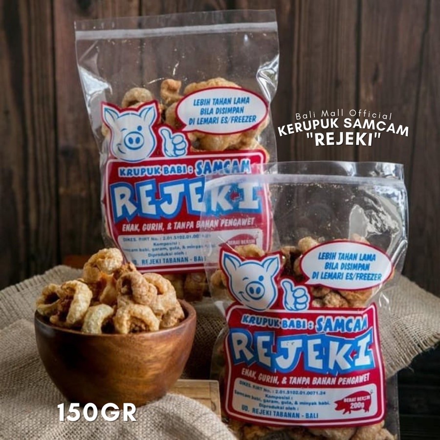 Rejeki Kerupuk Rambak Samcam Babi [150 g]     Berkualitas