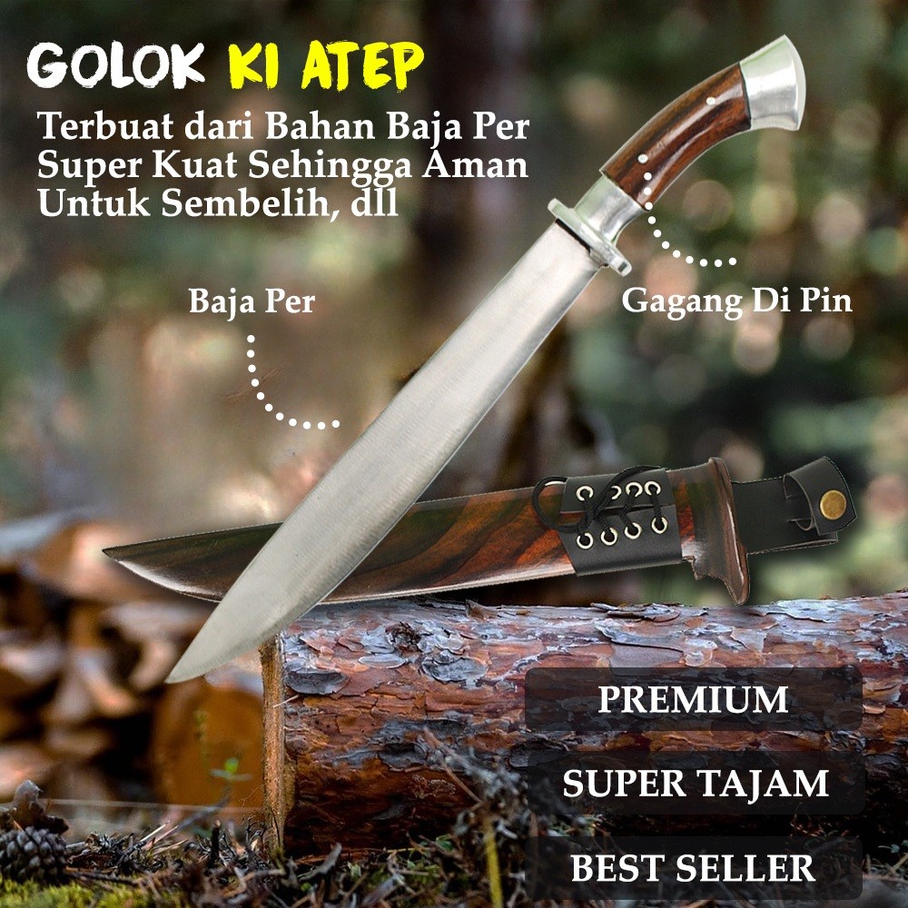 TERLARIS Golok Ki Atep Asli Per Baja Premium - juragan pisau