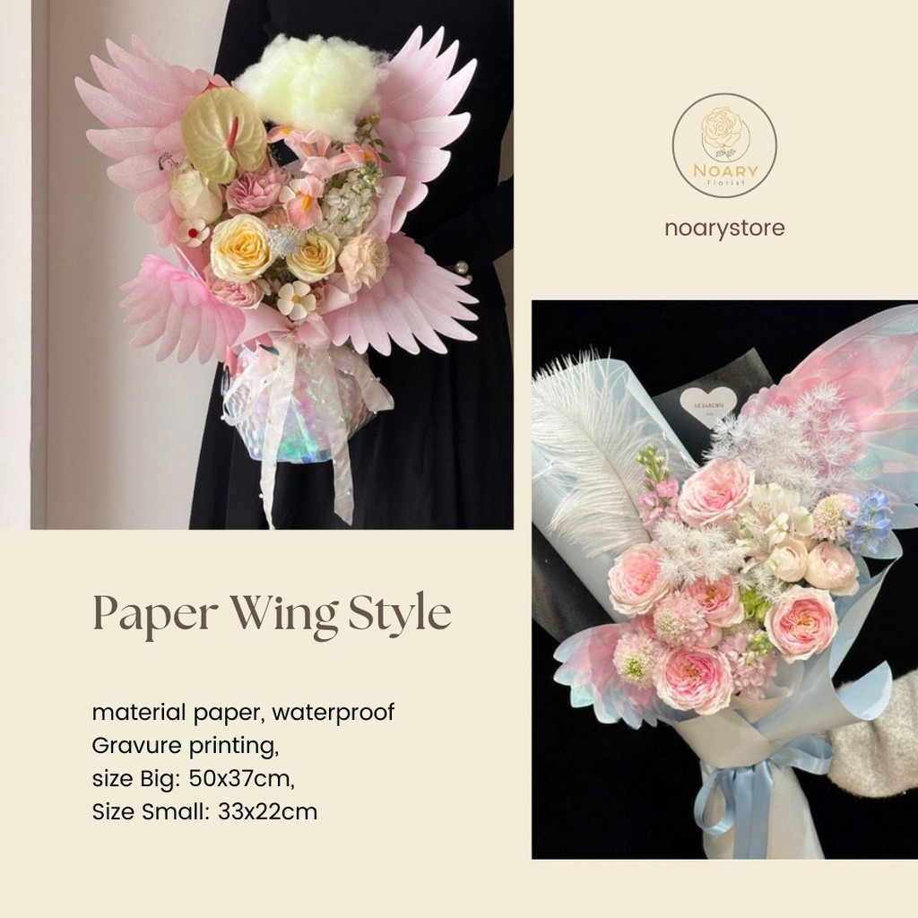 

PAPER WING STYLE / CELLOPHANE / FLORIST PAPER / KERTAS BUKET BUNGA / WRAPPING WRAPPER