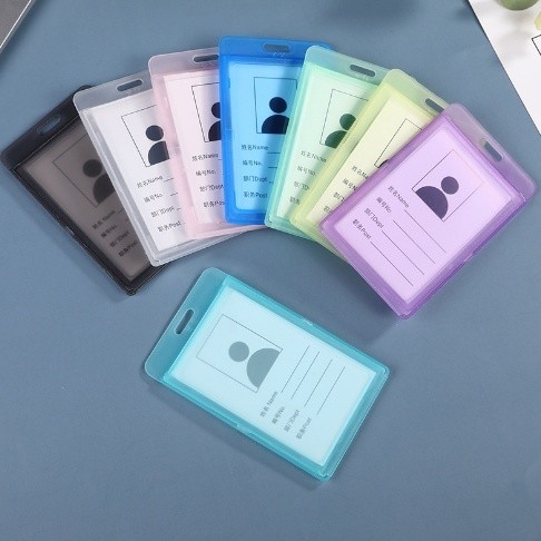 

Gantungan Name Tag ID Card Holder Transparan Model Vertikal