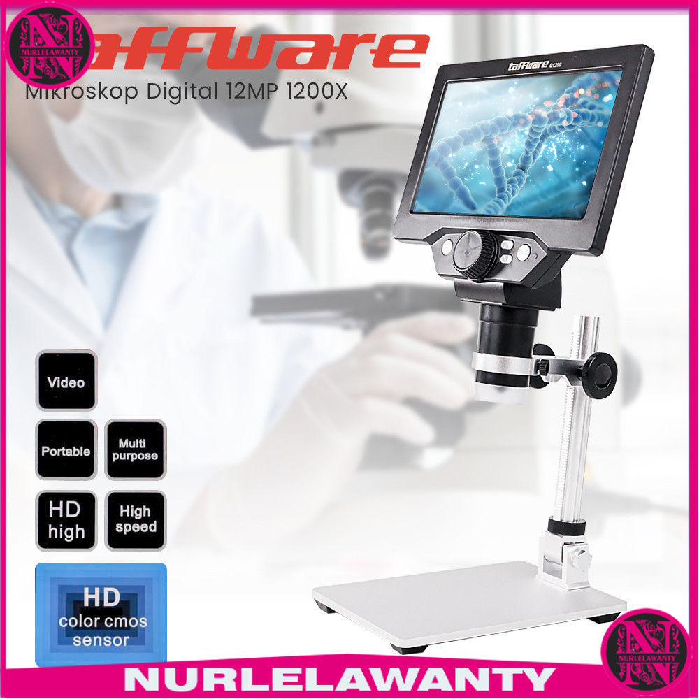 

- Taffware Mikroskop Digital 12MP 1200X Monitor 7 Inch with Metal Stand - G1200 -
