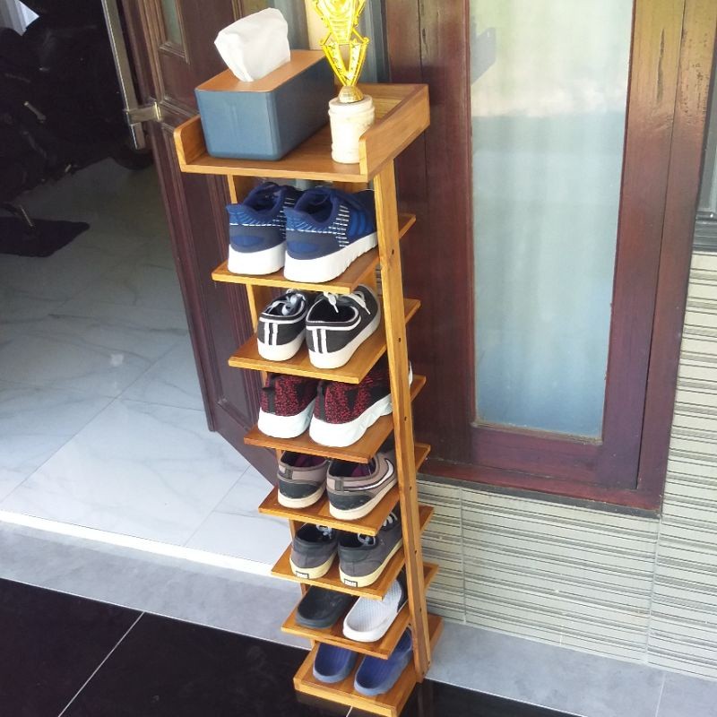 PROMO Rak Sepatu Susun Rak Sepatu Kayu Jati ASLI