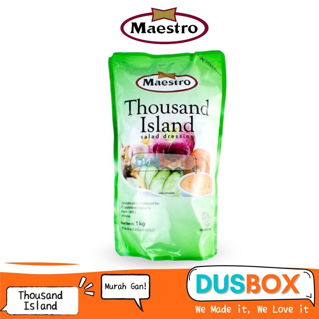 

Maestro Thousand Island Pouch 1kg / Maestro Salad Dressing Thousand Island / Thousand Island / Salad Dressing Thousand Island