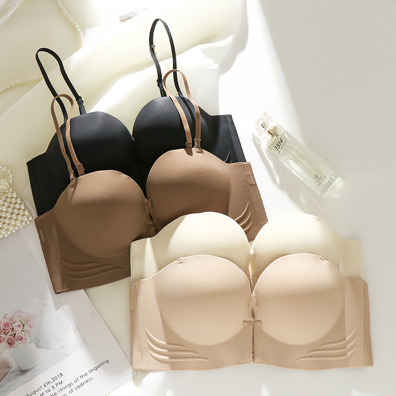 BH124 Bra Busa Push Up Tebal Tanpa Kawat Mengangkat PD 2 In 1 Strapless Banyak Variasi