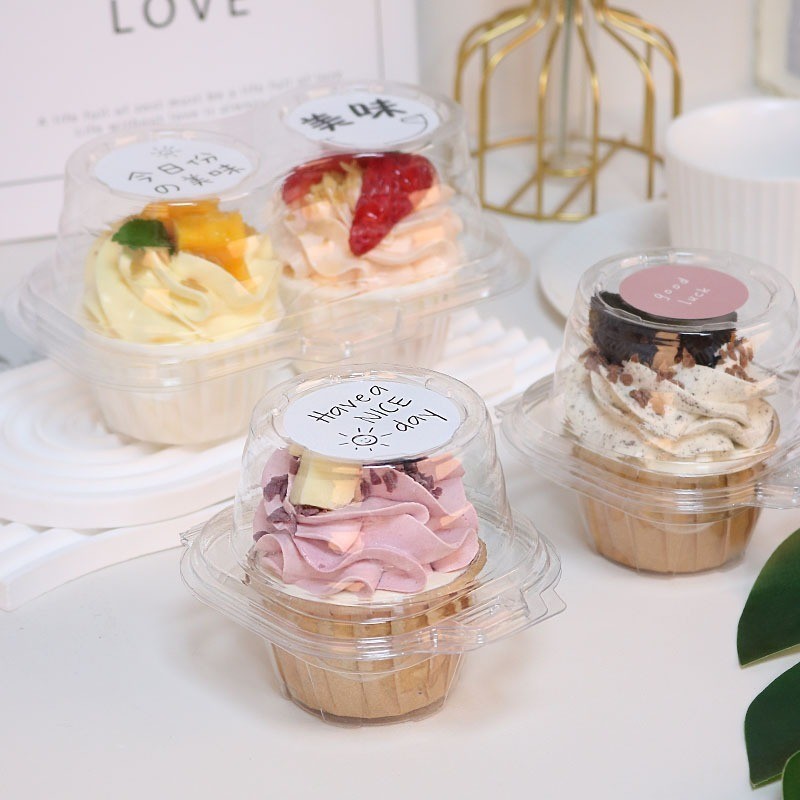 10 PCS Tray Mika Cupcake Bening | Mika Dessert | Mika Puding | MIka Tiramisu | MIka Tray Cupcake | D