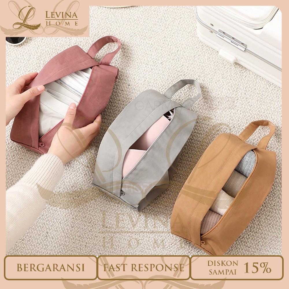 Pouch Under Wear Tas Travel Bra Kaos Kaki Organizer Resleting Penyimpan Skincare Waterproof Serbagun