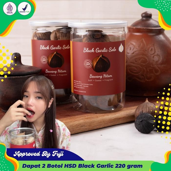 

2 BOTOL Black Garlic Solo ( Bawang Hitam Tunggal) 220 Gr 100% Alami