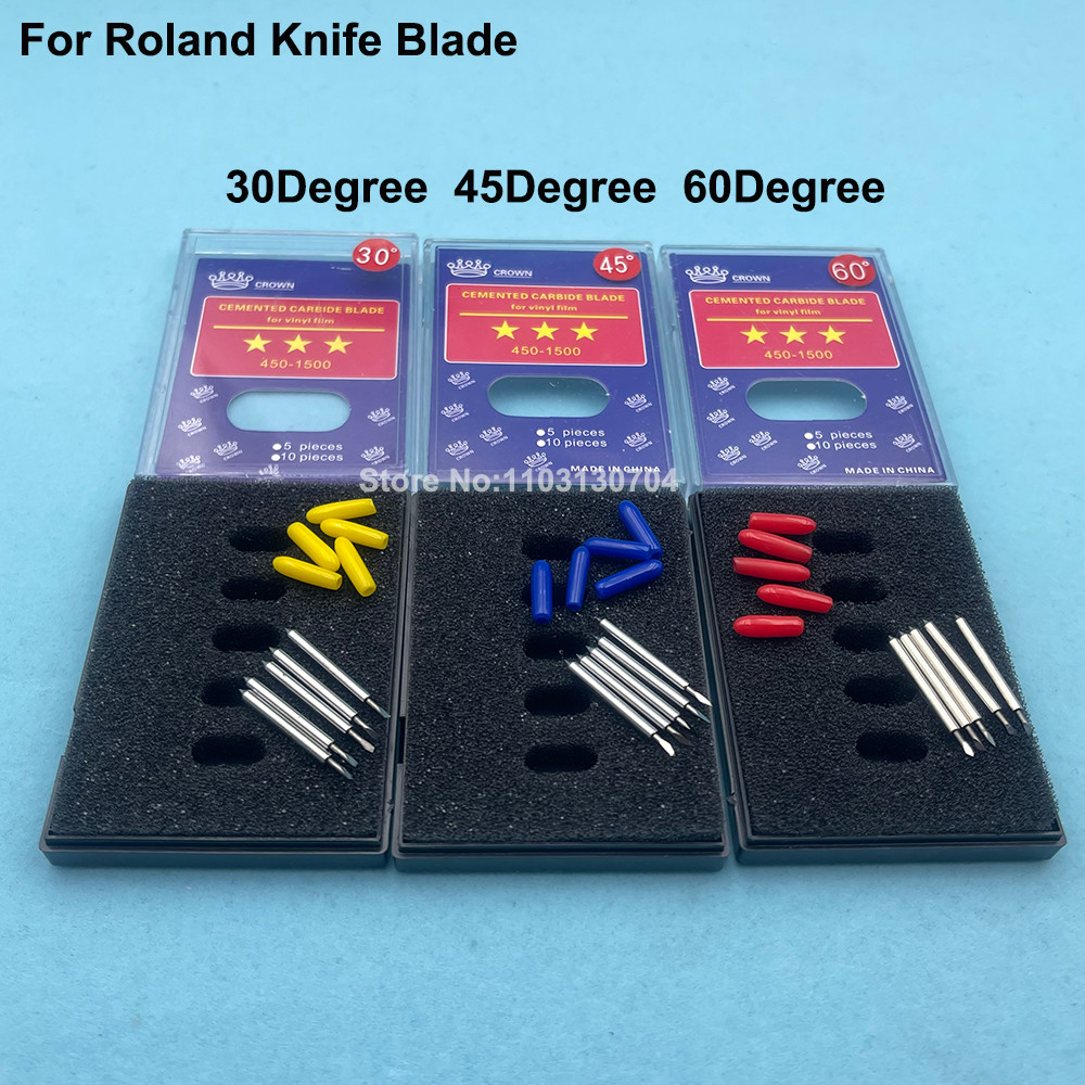 

10PC Cutting Plotter Roland Blade 30/45/60Degree Cemented Carbide Blade For Roland XC540 SP540 VP300 VP540 VS420 BN20 Part