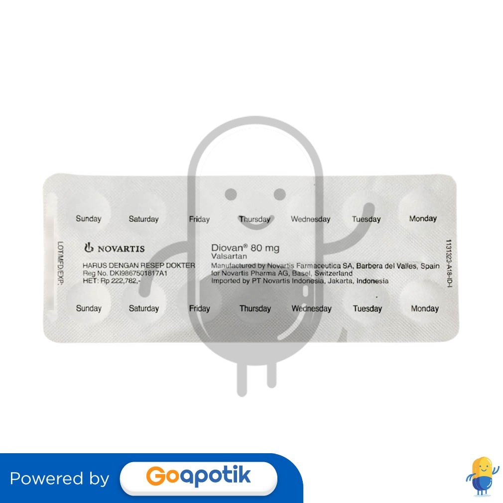 Diovan 80 Mg Blister 14 Tablet