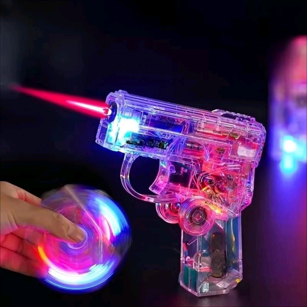 Promo Korek Api Lipat Model Pistol Transparan LED Korek Api Bara Koleksi Korek Api Gas New