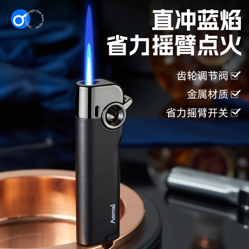 ZN_ korek api bara las aomai logam retro anti angin AM-7210 korek gas aomai bisa di isi ulang logam 
