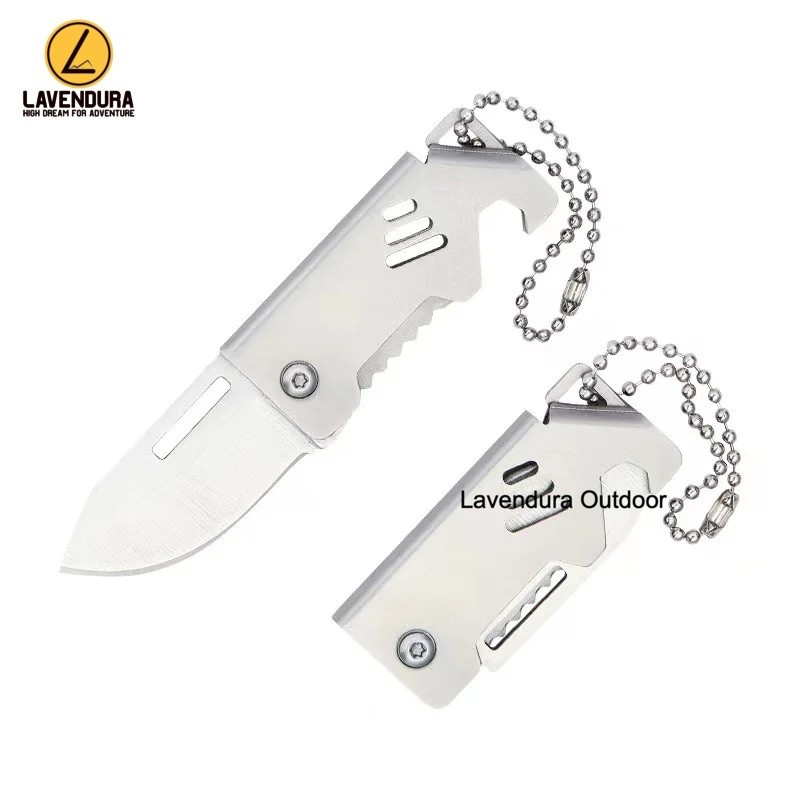 Pisau Lipat Folding Knife Stainless Steel Mini Multifungsi Pisau Saku Mini Multifungsi Portable EDC 