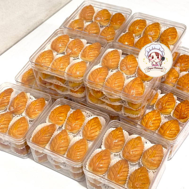 DM - Kue Terbaru Nastar  Daun Mix Wisman Toples Persegi / Kue Nastar Daun Jumbo khas Bangka Tanpa ba