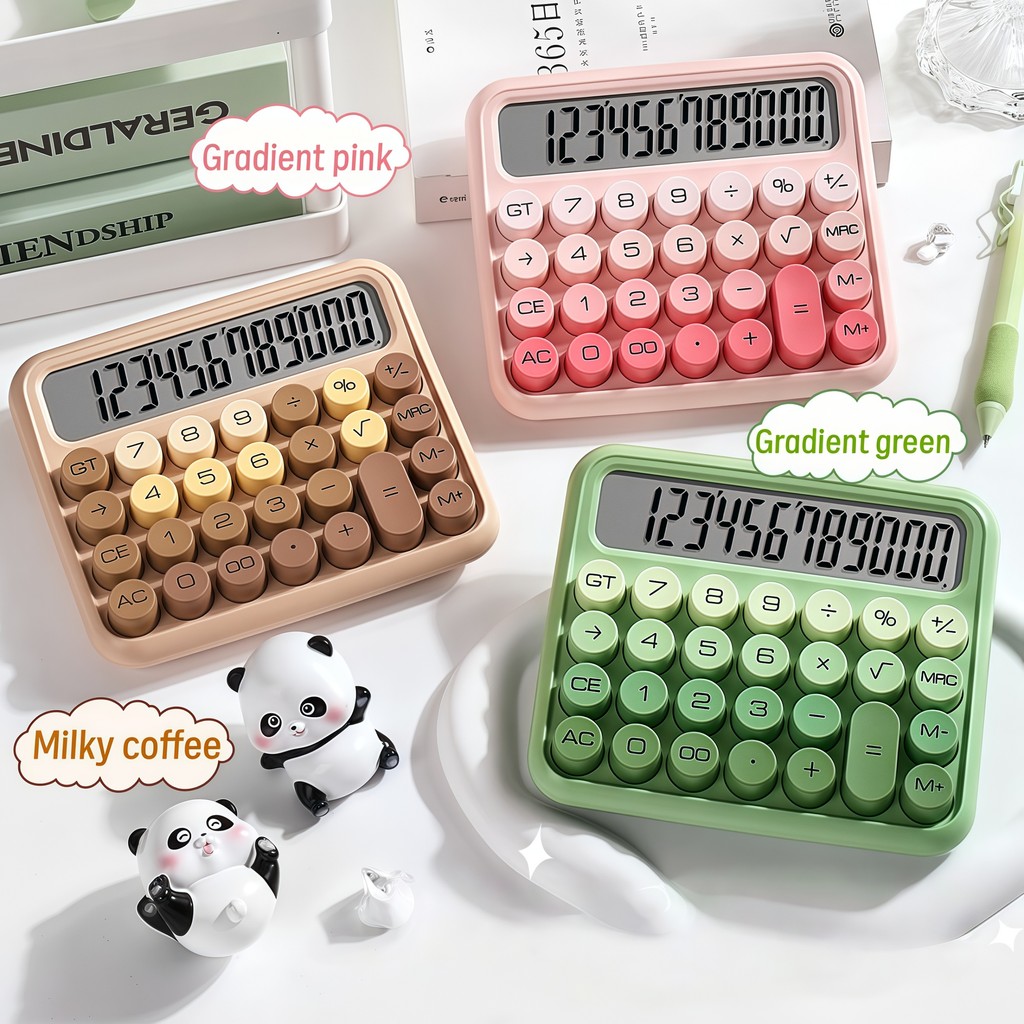 

Portable 12-digit Large Screen Calculator for Home Office, Keyboard Calculator, AAA Batteries, No Batteries, No Voice