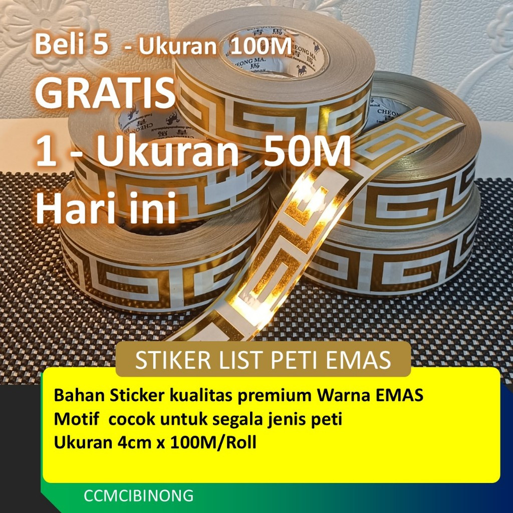

STIKER LIST S KOTAK PREMIUM - BIKIN PETI ANDA TAMPAK ELEGAN & PROFESIONAL! / Sticker List S Peti Mati 100 m