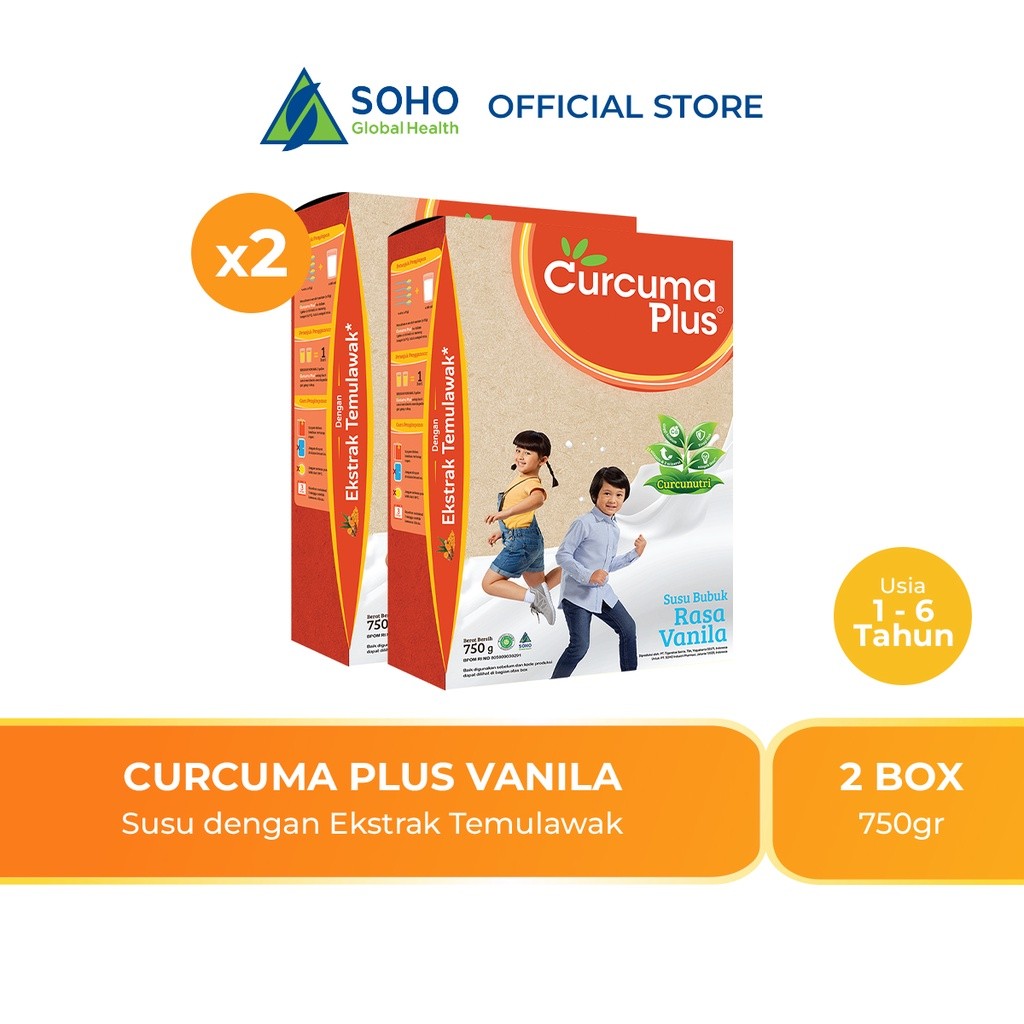 

Curcuma Plus Susu Bubuk Memperbaiki Nafsu Makan Rendah Gula Ekstrak Temulawak Rasa Vanilla 750gr - Paket isi 2