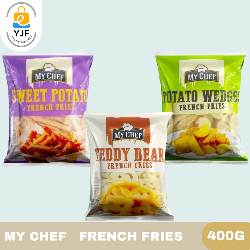 

My Chef Potato Fries Kentang Goreng Teddy Bear / Sweet Potato / Potato Wedges 400g