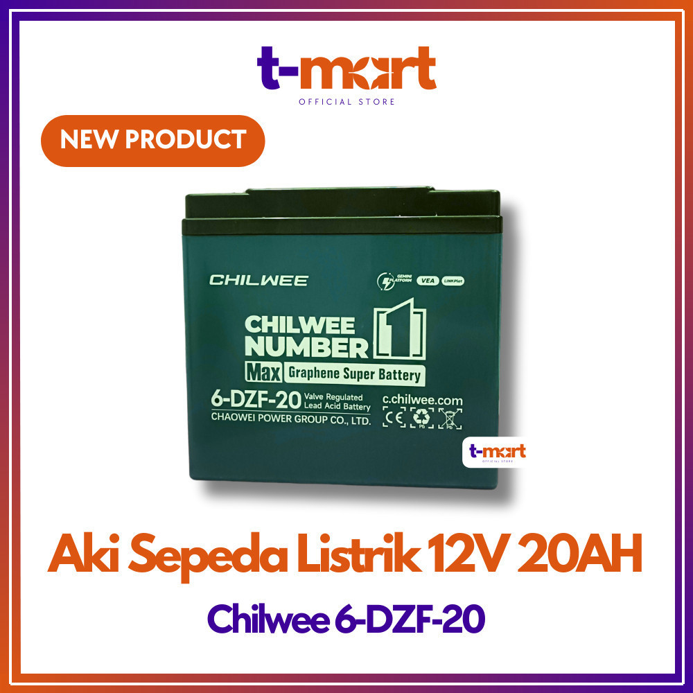 Aki Sepeda Listrik CHILWEE 6-DZF-20 / Baterai Sepeda Listrik / 6DZF20 12V - 20AH