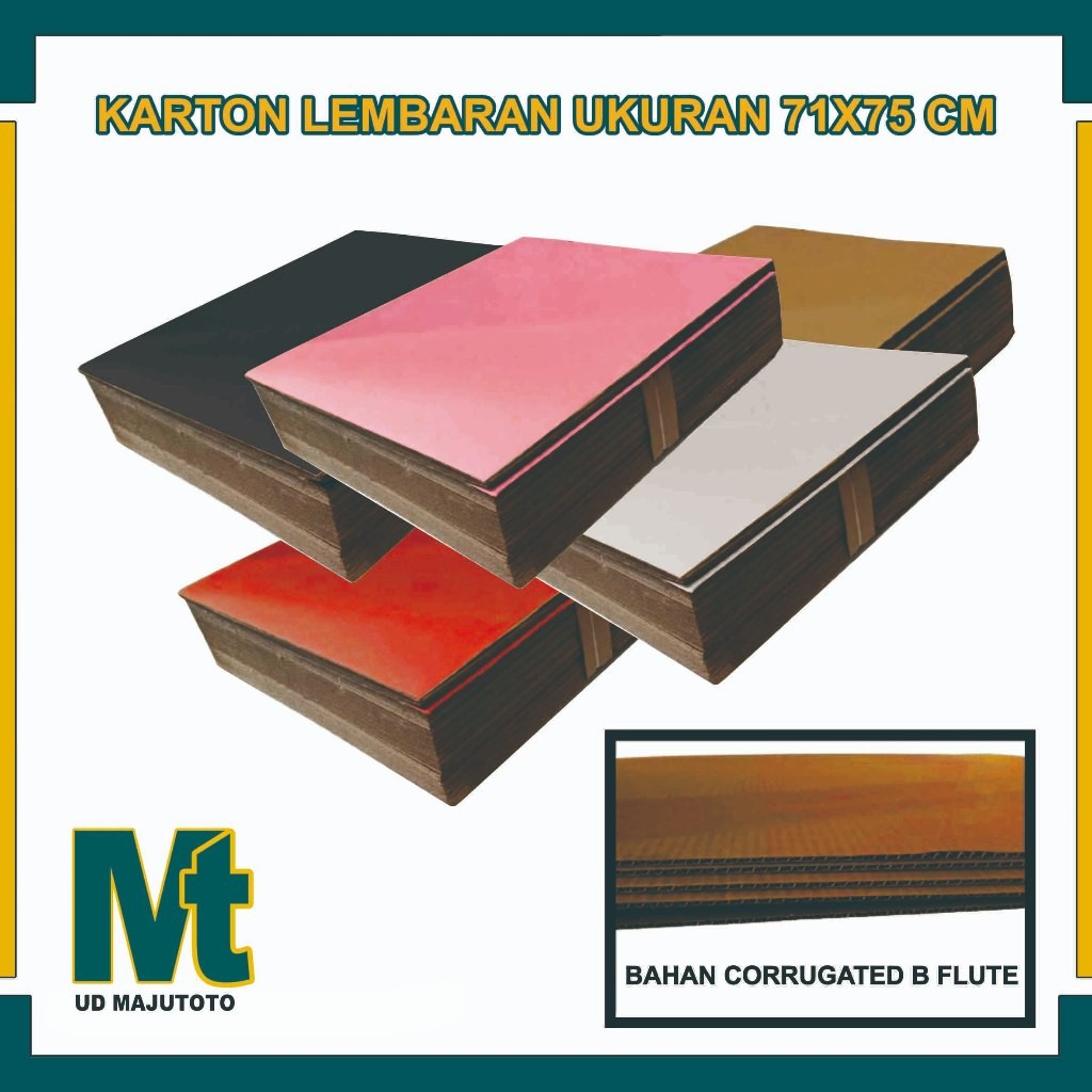 

(PAKET 50PCS) 71x75 cm, 64x50 cm, 69x50 cm, Karton Lembaran / Custom Ukuran