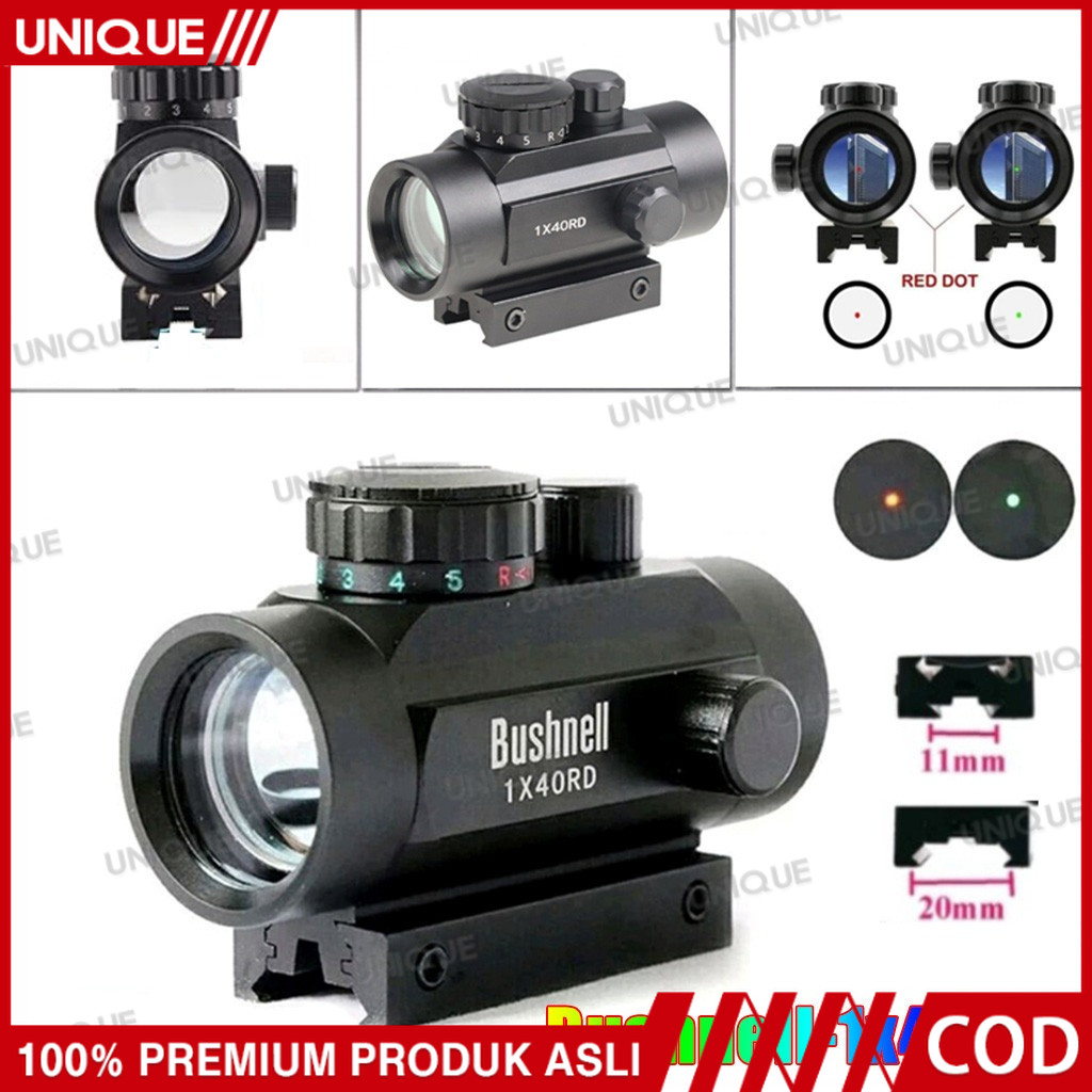 UNIQUE Reddot Rdl Bushnell reddot 1x40 Teleskop Bermata Perjalanan Luar Ruangan Green dot hologram m