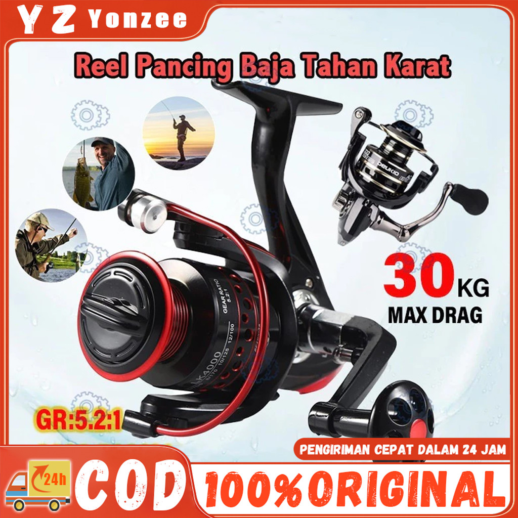 Reel Pancing LK Putar Rell Rill Pancing Katrol Kerekan Pancing Fishing Reel Spool Metal Aluminium LK