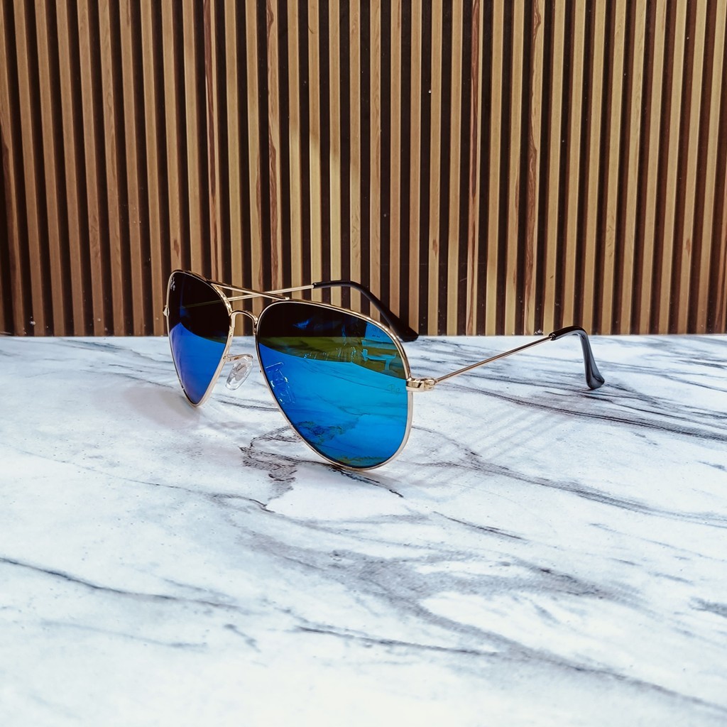 TERLARIS  KACAMATA RAY AVIATOR BAN SIZE 62 LENSA ASLI KACA ANTI GORES POLARIZED ANTI UV PROTECTION O