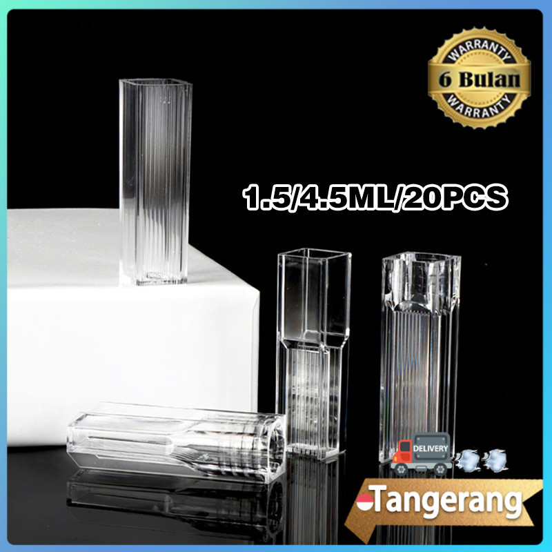 20PCS Cuvet Plastik 1.5 ML 4.5 ML Kuvet Plastik 1.5 ML 4.5 ML Cuvette Disposible Cuvet Makro
