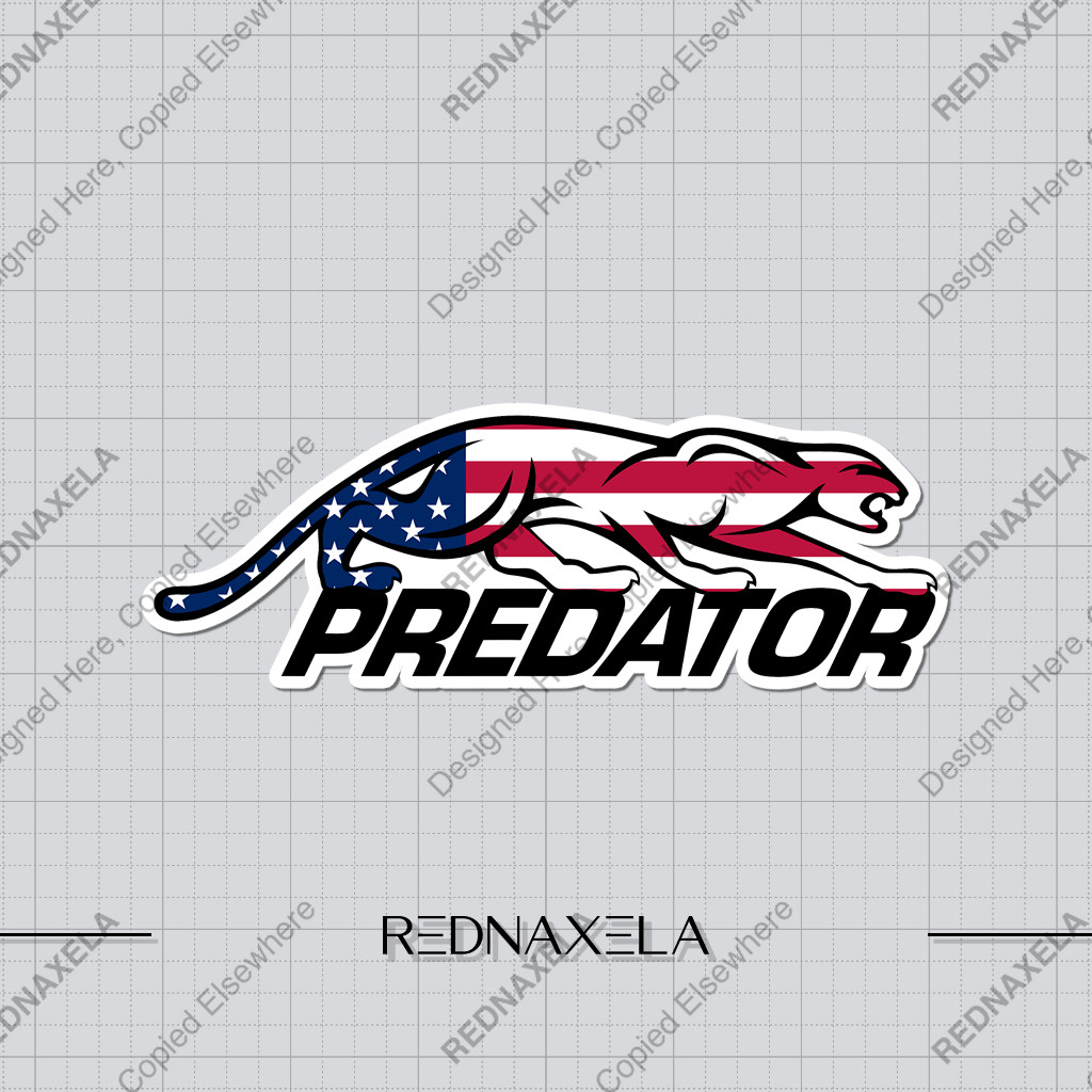 

Stiker Vinyl Predator Billiard Logo with USA Flag Outdoor Waterproof Sticker