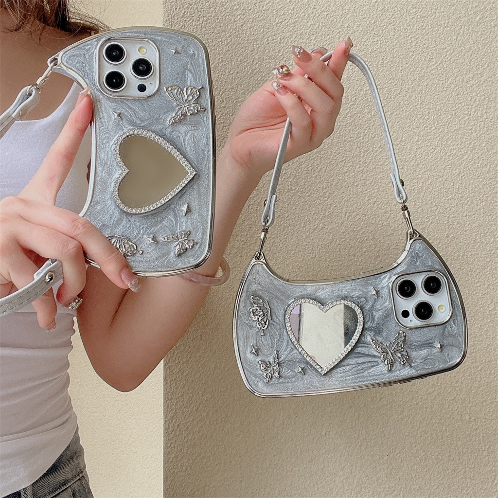 Untuk iphone Case 15 Pro Max 14 Pro Max 13 Pro Max 12 Pro Max 3D tas perekat tetes elektroplating TP