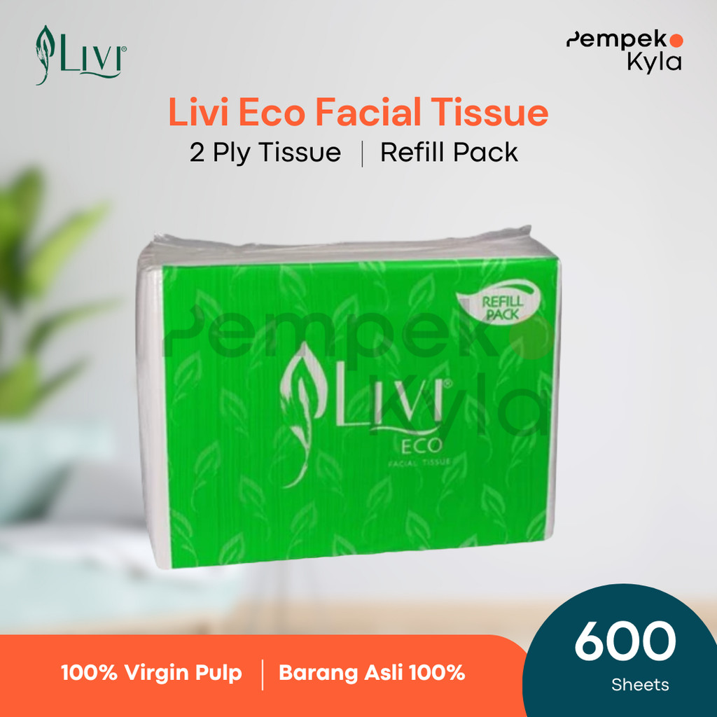 Tissue LIVI Eco Facial Refill 554 Gram / tissue livi 600 sheets