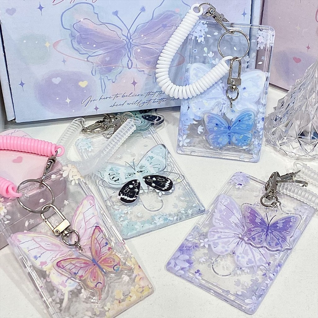 

Acrylic Butterfly Badge Holder, Kpop Photocard Holder