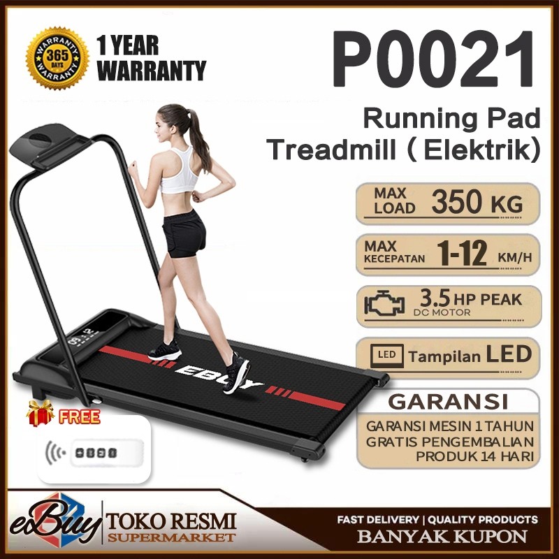 EBUY Treadmill Lipat Treadmill Elektrik Treadmill pintar profesional Alat Fitness Treadmill Treadmil