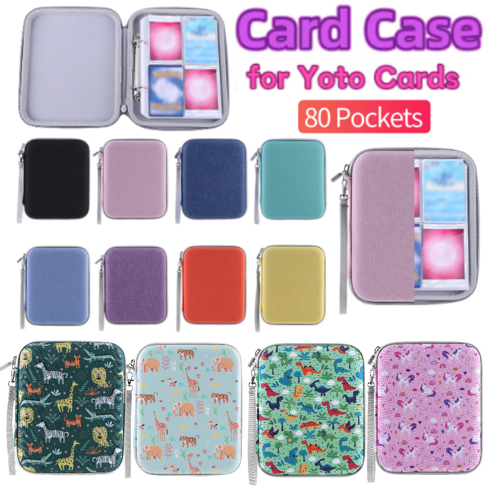 

Card Case with Zipper & 80 Pockets Soft Portable Folder Card Binder Holder for Yoto Cards Mini Audiobook Cards