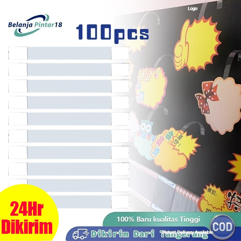 100pcs Wobbler Promosi Mika Label Harga Mika 14cm Mika Display Promo Card