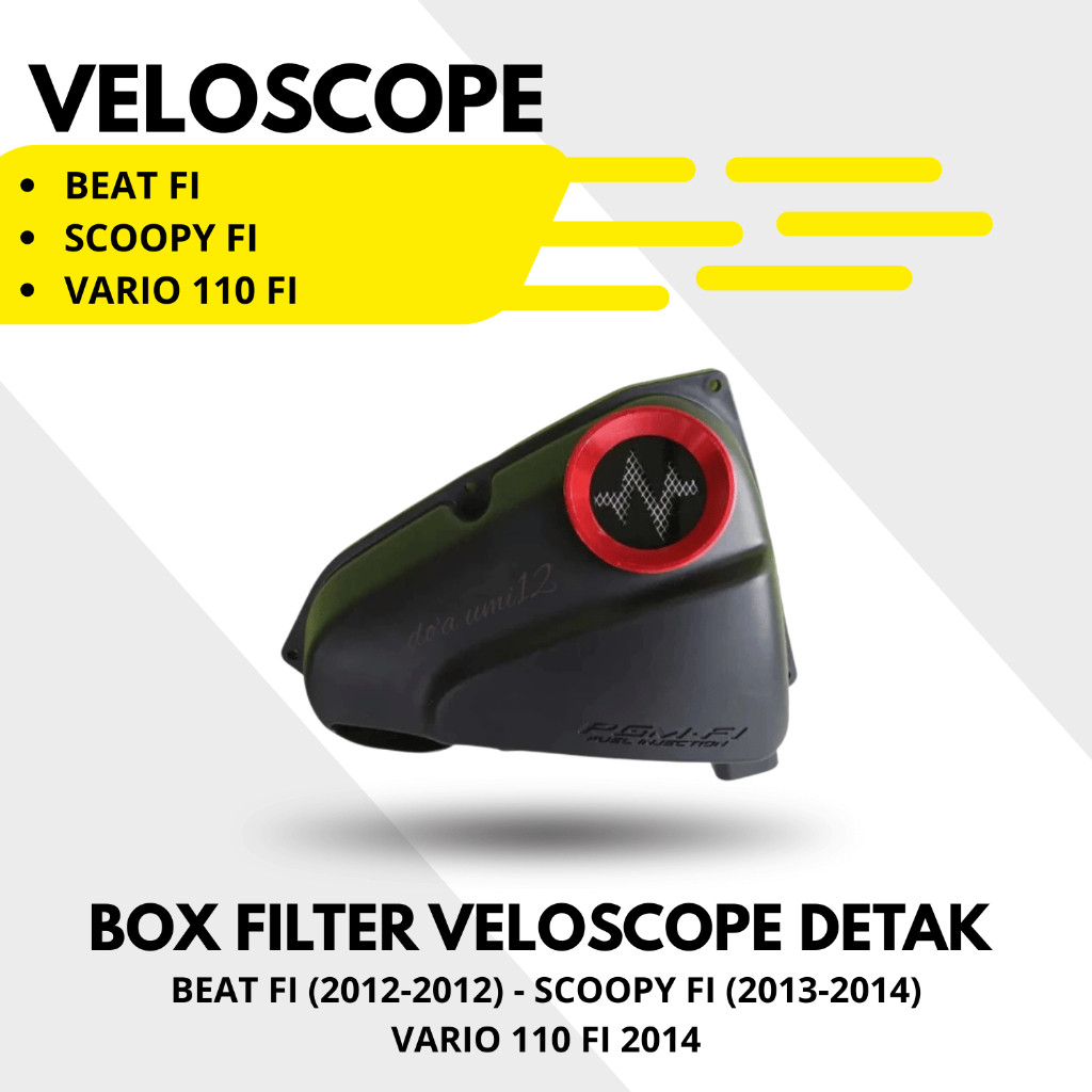 COD Veloscope Tutup Box Filter Variasi For Beat Fi - Scoopy Fi - Vario 110 Fi - Aksesoris Beat Scoop