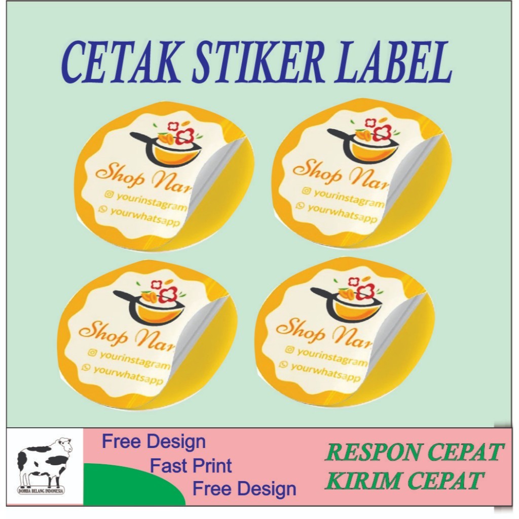 

Cetak Stiker Cromo / Label Bulat Label Nama Label Makanan Toples Kemasan Botol Minuman Custom Kromo