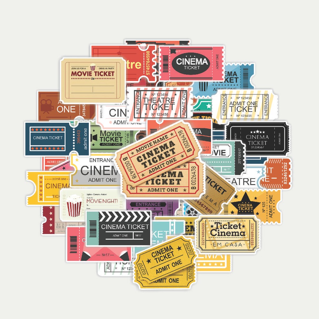 

Sticker Pack Stiker Bioskop Tiket | Sticker TUMBLR | Stiker LAPTOP KOPER HELM